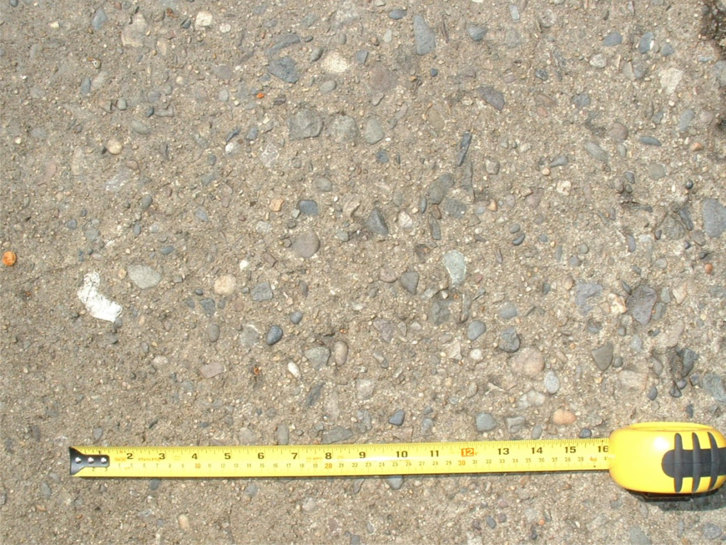 Figure 5 - Loss of Cement Paste Has Exposed Aggregate; this Type of Attack Frequently Found in Clarifiers