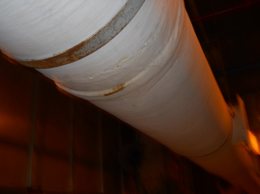 Figure 9. Leakage at poor quality FRP field fabrication joint.